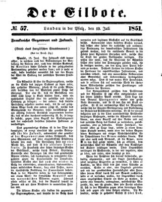 Der Eilbote Samstag 19. Juli 1851