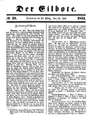 Der Eilbote Mittwoch 23. Juli 1851