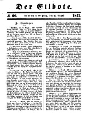 Der Eilbote Mittwoch 20. August 1851