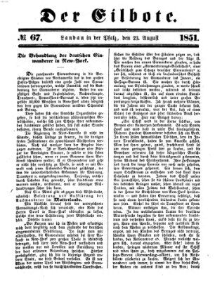 Der Eilbote Samstag 23. August 1851