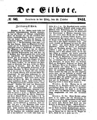 Der Eilbote Mittwoch 29. Oktober 1851