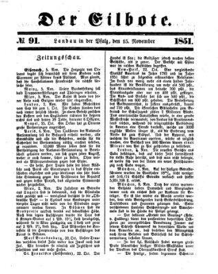 Der Eilbote Samstag 15. November 1851