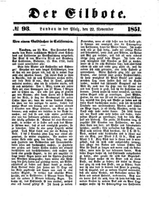 Der Eilbote Samstag 22. November 1851