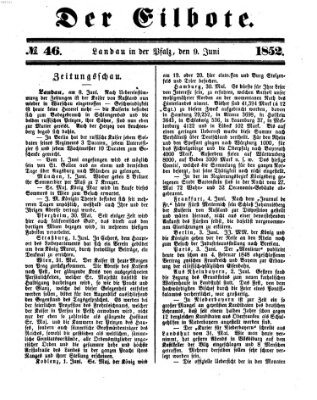 Der Eilbote Mittwoch 9. Juni 1852