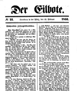 Der Eilbote Samstag 12. Februar 1853