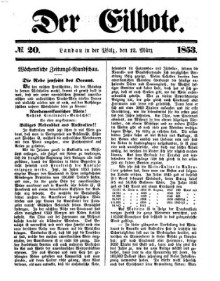 Der Eilbote Samstag 12. März 1853