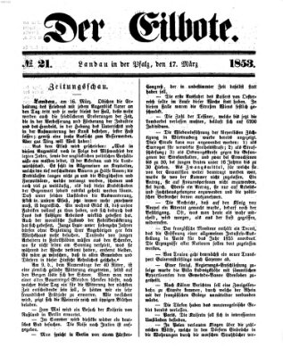 Der Eilbote Donnerstag 17. März 1853