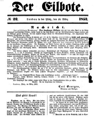 Der Eilbote Samstag 19. März 1853