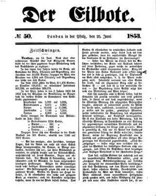 Der Eilbote Samstag 25. Juni 1853