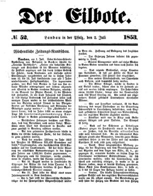 Der Eilbote Samstag 2. Juli 1853