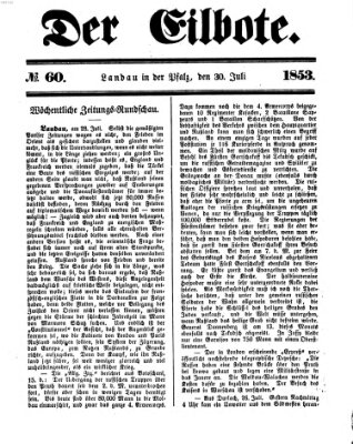 Der Eilbote Samstag 30. Juli 1853