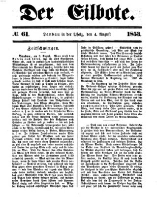 Der Eilbote Donnerstag 4. August 1853