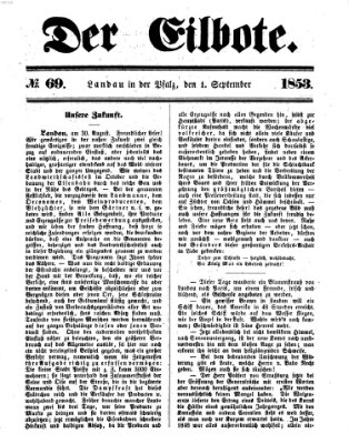 Der Eilbote Donnerstag 1. September 1853