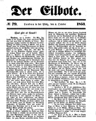 Der Eilbote Donnerstag 6. Oktober 1853