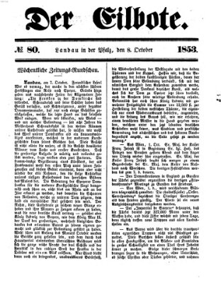 Der Eilbote Samstag 8. Oktober 1853