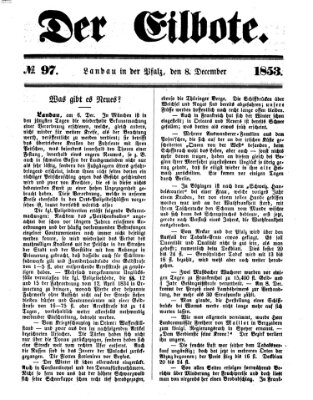 Der Eilbote Donnerstag 8. Dezember 1853