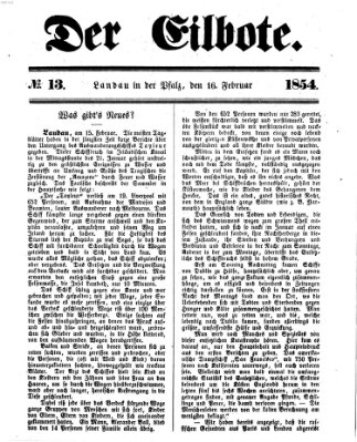 Der Eilbote Donnerstag 16. Februar 1854