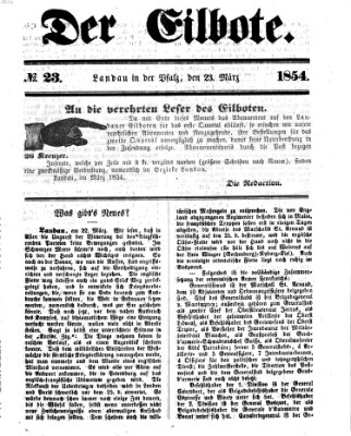 Der Eilbote Donnerstag 23. März 1854