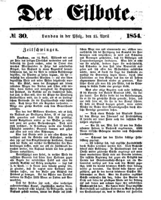 Der Eilbote Samstag 15. April 1854