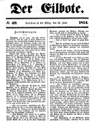 Der Eilbote Donnerstag 22. Juni 1854