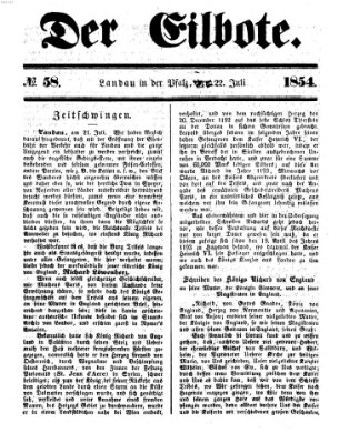 Der Eilbote Samstag 22. Juli 1854