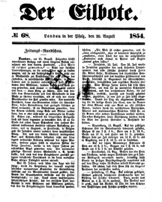 Der Eilbote Samstag 26. August 1854