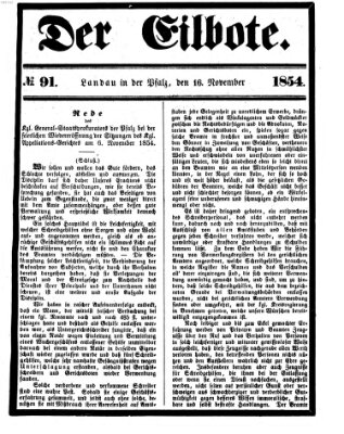 Der Eilbote Donnerstag 16. November 1854