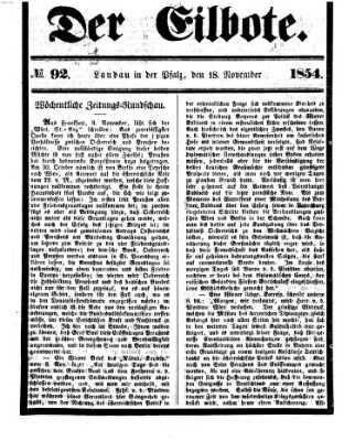 Der Eilbote Samstag 18. November 1854