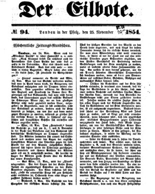 Der Eilbote Samstag 25. November 1854