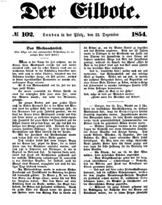 Der Eilbote Samstag 23. Dezember 1854