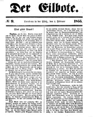 Der Eilbote Donnerstag 1. Februar 1855