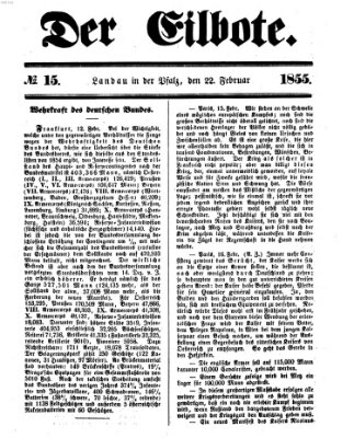 Der Eilbote Donnerstag 22. Februar 1855