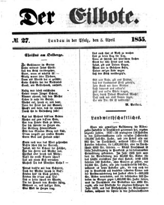 Der Eilbote Donnerstag 5. April 1855