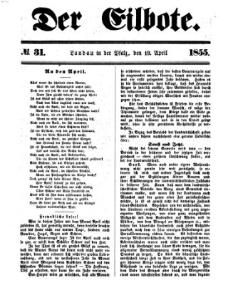 Der Eilbote Donnerstag 19. April 1855