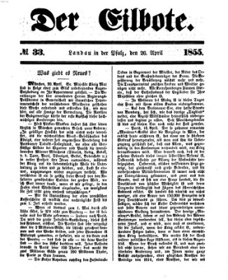 Der Eilbote Donnerstag 26. April 1855