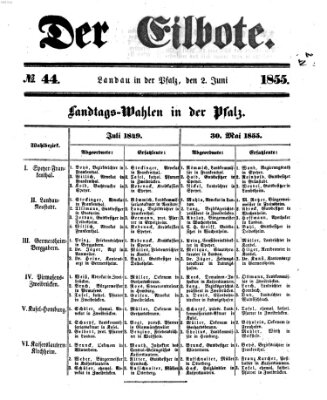 Der Eilbote Samstag 2. Juni 1855