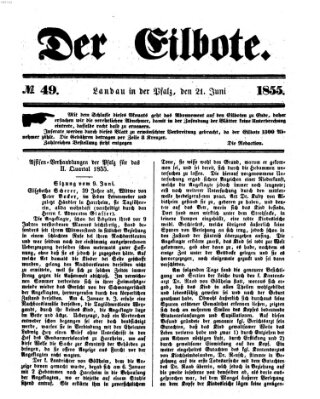 Der Eilbote Donnerstag 21. Juni 1855