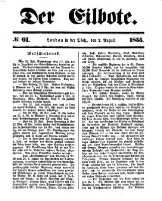 Der Eilbote Donnerstag 2. August 1855