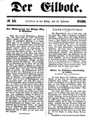 Der Eilbote Donnerstag 21. Februar 1856