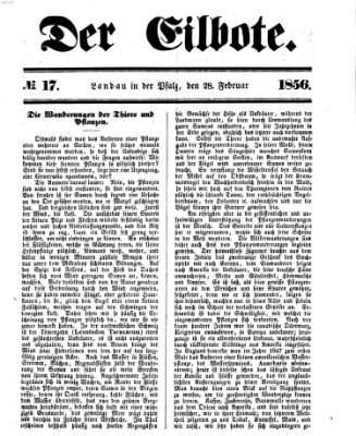 Der Eilbote Donnerstag 28. Februar 1856