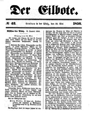 Der Eilbote Donnerstag 29. Mai 1856