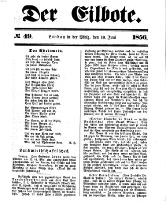 Der Eilbote Donnerstag 19. Juni 1856