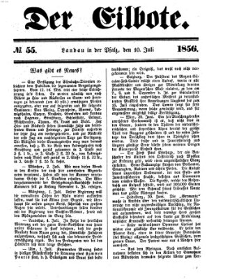 Der Eilbote Donnerstag 10. Juli 1856