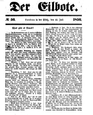 Der Eilbote Samstag 12. Juli 1856