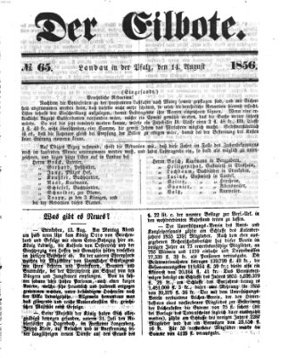 Der Eilbote Donnerstag 14. August 1856