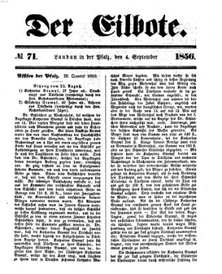 Der Eilbote Donnerstag 4. September 1856