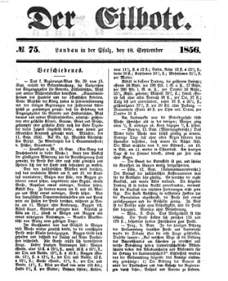 Der Eilbote Donnerstag 18. September 1856