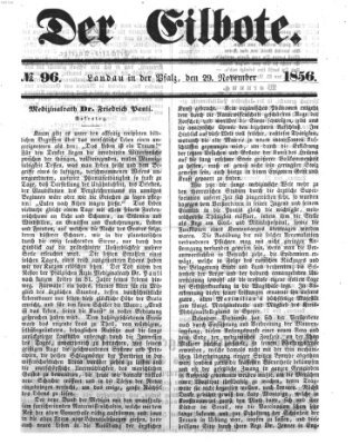 Der Eilbote Samstag 29. November 1856