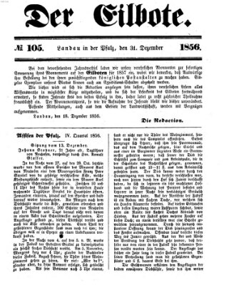 Der Eilbote Mittwoch 31. Dezember 1856