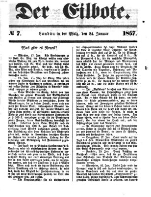 Der Eilbote Samstag 24. Januar 1857